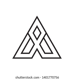 Geometric Triangle Letter A Business Company Vector Logo Design