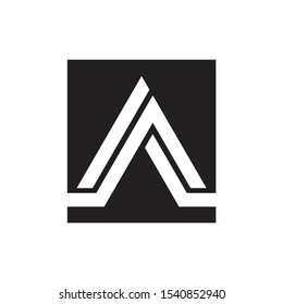 Geometric Triangle Letter A Business Company Vector Logo Design