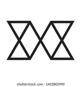 Geometric Triangle Letter X Business Company Vector Logo Design