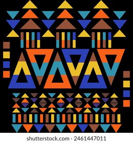 !.Geometric triángulo línea color y fondo de patrón negro textura abstracta arte impresión diseño 