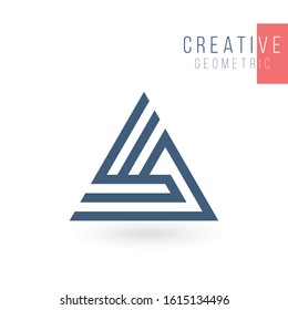 Geometric triangle logo design. business identity concept. Creative corporate template. Stock Vector illustration isolated on white background