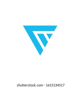 Geometric triangle logo design. business identity concept. Creative corporate template. Stock Vector illustration isolated on white background