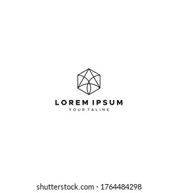 concepto de diseño de logotipo de triángulo geométrico 