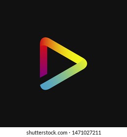 Geometric Triangle Logo Design. Creative Vector Concept.