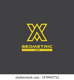 geometric triangle logo design template, suitable for adventure and architectural logos