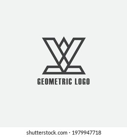geometric triangle logo design template, suitable for adventure and architectural logos