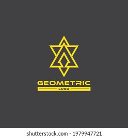 plantilla de diseño de logotipo de triángulo geométrico, adecuada para logotipos de aventura y arquitectura