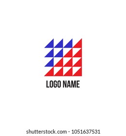 Geometric Triangle Logo. Logo Letter A.