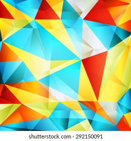 Geometric triangle mosaic abstract vector background concept