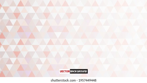 Geometric triangle mosaic background with peach color theme