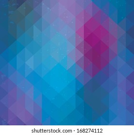 Geometric Triangle Neon Seamless background, pattern, vector.  Pattern of geometric shapes.Texture with flow of spectrum effect. Geometric background. Textured Grunge effect.  hipster style
