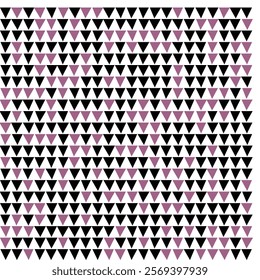 Geometric Triangle Pattern: Abstract Design with Purple and Black Triangles