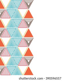 Geometric triangle pattern, Background vector can be used for wallpaper, cover fills, web page background, surface textures. Geometric simple print.
