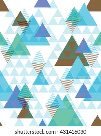 Geometric triangle pattern, background vector. Vector repeating texture. Background vector can be used for wallpaper, cover fills, web page background, surface textures. Vector linen texture.