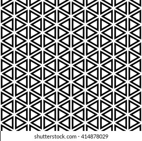 geometric triangle pattern background.black and white vector.ethnic pattern background.Arabian pattern