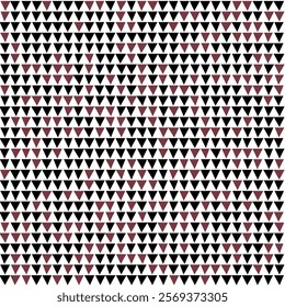 Geometric Triangle Pattern: Black, Maroon, and White