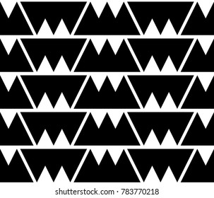 Geometric Triangle Pattern. Triangle Shape With Black And White Colors