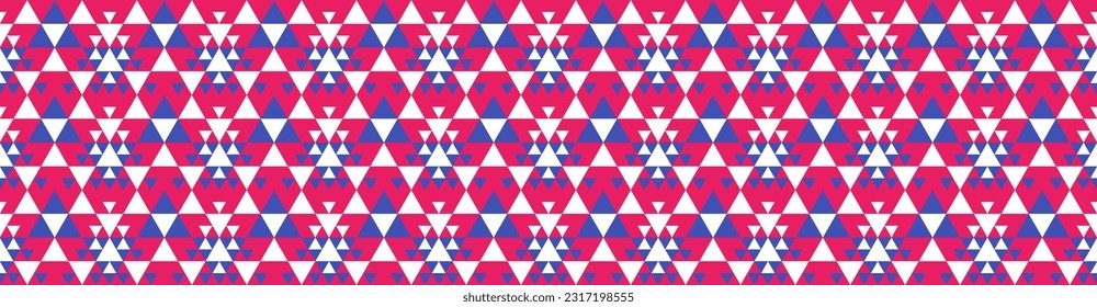 Geometric triangle pattern. Sierpinski triangle fractal. Abstract vector background. Seamless geomety texture for cloth, costume, decoration