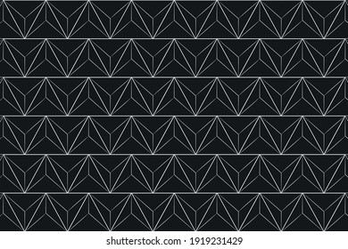 Geometric triangle pattern use color black or white color pattern, texture, background geometric triangle vector illustration.