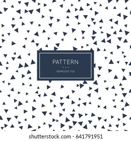 Geometric triangle pattern. Vector illustration for fashion minimalistic design. Minimal style abstract background decoration. White black vintage color