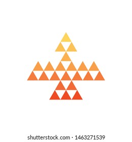 Geometric Triangle Phoenix logo, minimalist phoenix logo .Vector