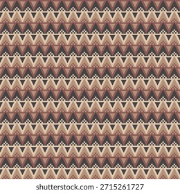 Diseño de patrón de repetición sin fisuras de estilo étnico pixelado triángulo geométrico