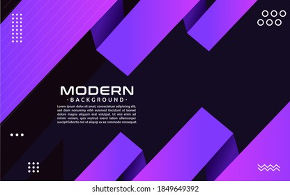 Geometric triangle purple background design.