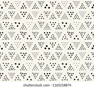geometric triangle seamless pattern dot design