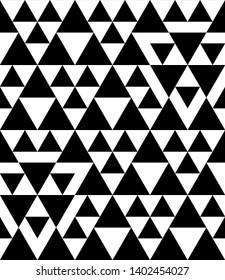 Geometric Triangle Seamless Pattern Vector Art Illustration