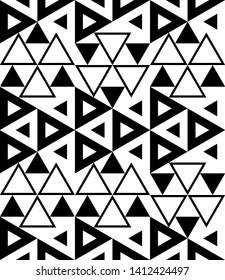 Geometric Triangle Seamless Pattern Vector Art Illustration