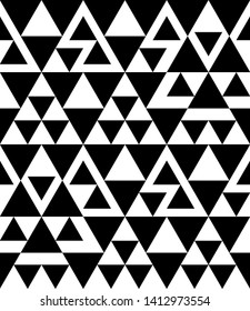 Geometric Triangle Seamless Pattern Vector Art Illustration