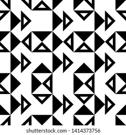 Geometric Triangle Seamless Pattern Vector Art Illustration