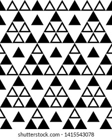 Geometric Triangle Seamless Pattern Vector Art Illustration