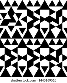 Geometric Triangle Seamless Pattern Vector Art Illustration