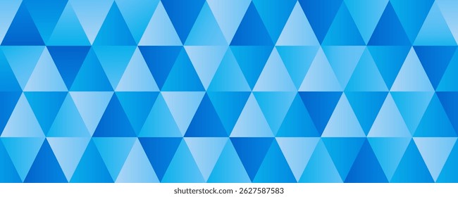 Geometric triangle seamless pattern vector illustration. Polygonal abstract gradient textured background. Modern design for background, cover, web, textile.