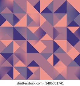 Geometric triangle seamless repeat pattern. You can enjoy this holographic-inspired purple, pink, and blue seamless pattern on packaging, wallpaper, backgrounds, or any way you like it!