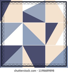 Geometric triangle shape scarf pattern