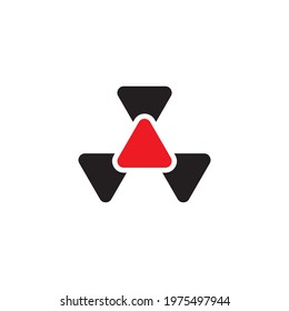 geometric triangle simple symbol logo vector
