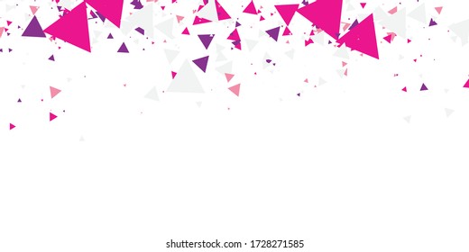 Geometric triangle template corporate concept pink, purple, and grey on white background. Vector graphic design illustration for presentation design, game background, banner, flyer, and much more