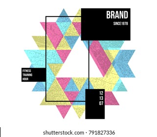 Geometric and triangle vector illustration t-shirt design