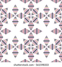 Geometric triangle vector pattern. Can be used for wallpaper, pattern fills, textile, web page background, surface textures, Image for advertising booklets, banners.