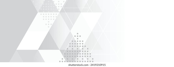 Diseño abstracto del fondo de la luz blanca del triángulo geométrico. por banner, afiche.