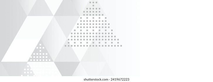 Diseño abstracto del fondo de la luz blanca del triángulo geométrico. por banner, afiche.