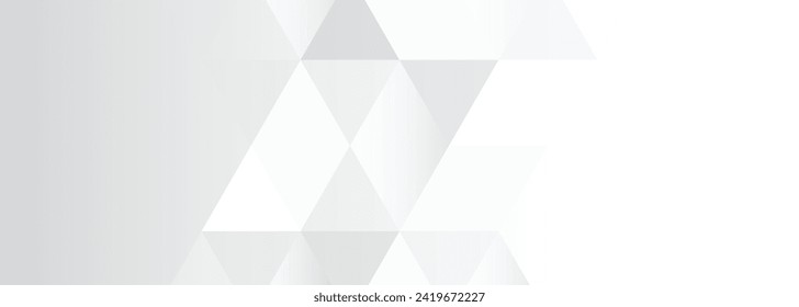 Geometric triangle white light background abstract design. for banner, poster.