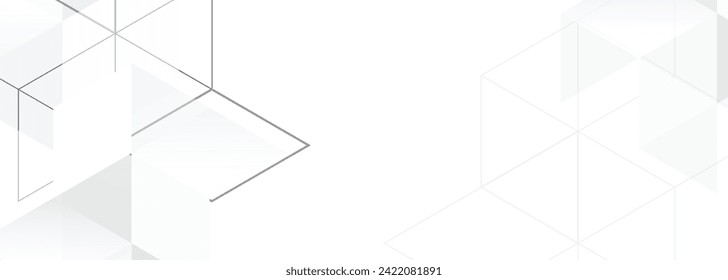 Geometric triangle white light background abstract design. for banner, poster.
