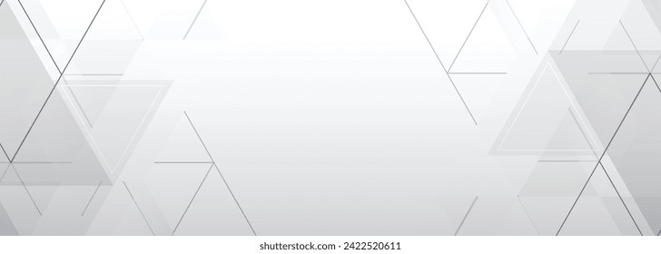 Geometric triangle white light background abstract design. for banner, poster.