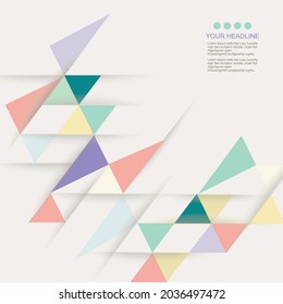 Geometric triangles background, harlequin pattern on paper texture