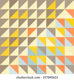 Geometric triangles background. Mosaic. Abstract vector illustration. 