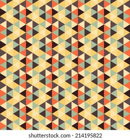 Geometric triangles background. Mosaic. Abstract vector illustration.  