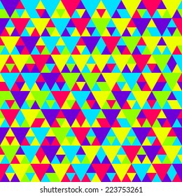 Geometric triangles background. Mosaic. Abstract vector illustration.  